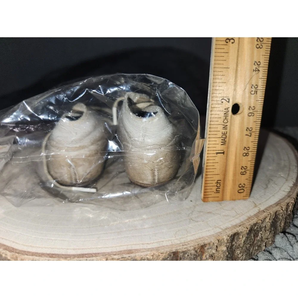 Antique Baby Infant/Newborn White Leather Shoes 1950's/1960's~Keepsake Memories